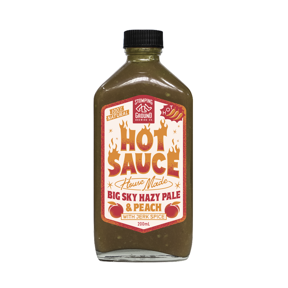 Big Sky Hazy Pale & Peach Hot Sauce with Jerk Spice